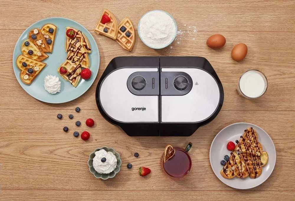 Vaflinė Gorenje | Mini Grilis, Waffle plate | WM1400SB | Electric Grilis | 1400 W | Diameter 18 cm | Juodas