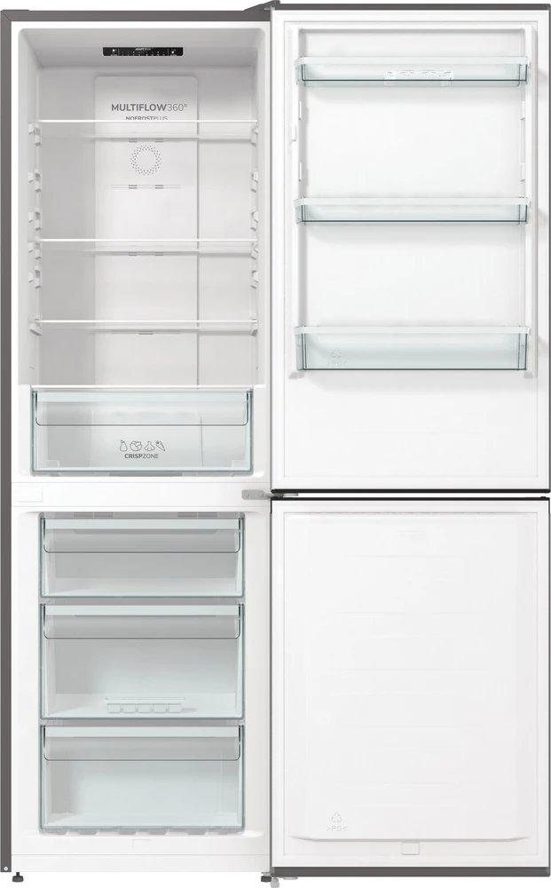 Šaldytuvas Gorenje NRK61CS2XL4 fridge-šaldiklis Freestanding 300 L C Pilkas