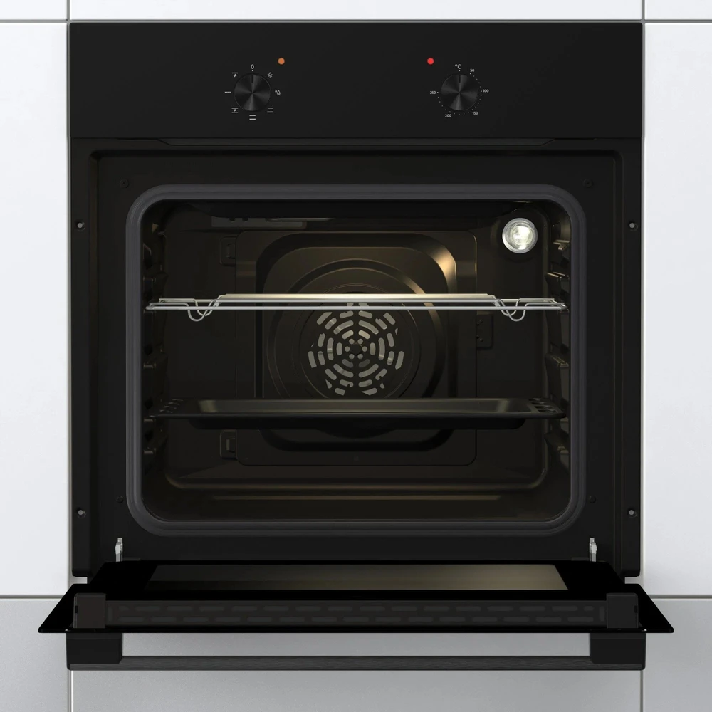 Gorenje orkaitė | BO6615E01B | 60 l | Elektrinė | Emalio valymas | Paspaudžiami mygtukai | Konvekcinė | Aukštis 59,5 cm | Plotis 59,5 cm | Juodas