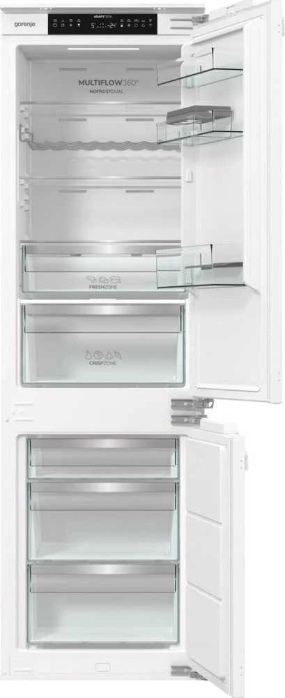 Gorenje Šaldytuvas | NRKI517E62WF | Energy efficiency class E | Built-in | Combi | Height 177.2 cm | No Frost system | Šaldytuvas net capacity 176 L | Šaldiklis net capacity 76 L | Ekranas | 35 dB | Baltas