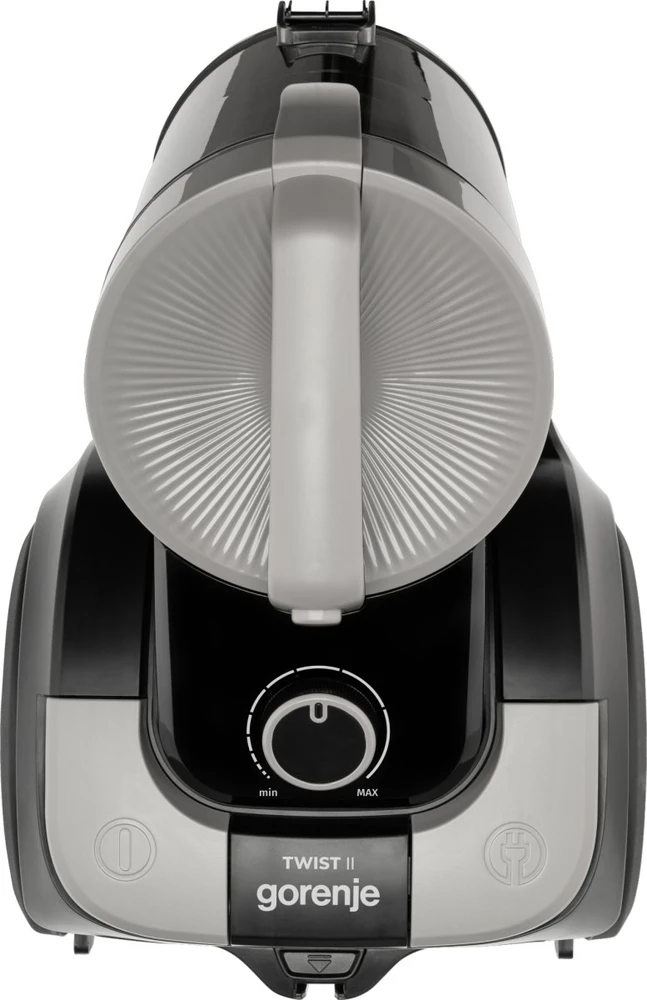 Gorenje | Dulkių siurblys | VCE01TABKG | Be maišelio | Galia 950 W | Dulkių talpa 3,3 l | Juodas