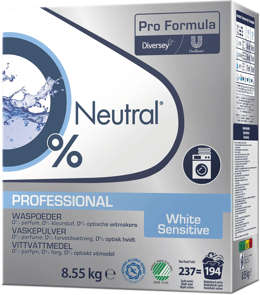 Gorenje Washing powder, Neutral Professional, baltas, without color and perfume, 8.55 kg
