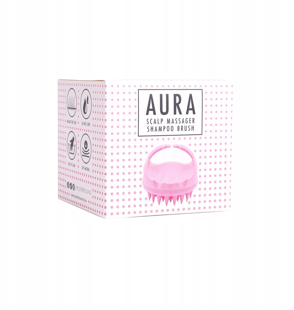 Sister Young Aura Scalp Massager Šampūnas Rožinė
