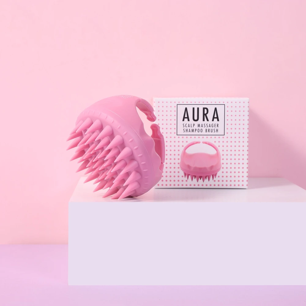 Sister Young Aura Scalp Massager Šampūnas Rožinė