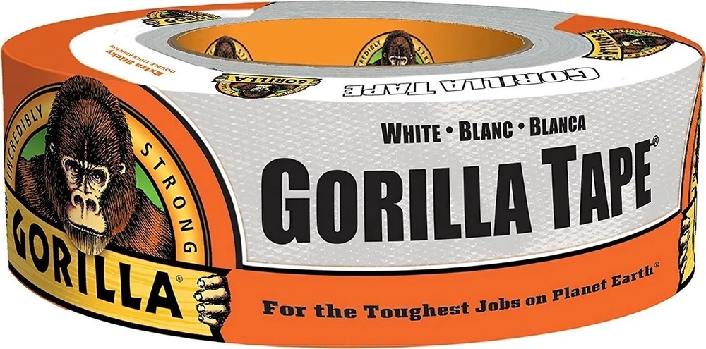 Gorilla Sports Gaffatape - 48mm - Hvid - 27 m.