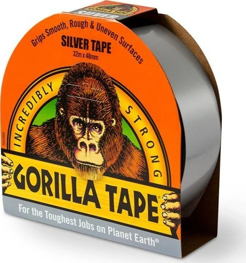 Gorilla Sports Gaffatape - 48mm - Sølv - 32 m.