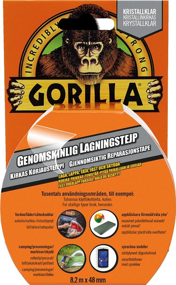 Gorilla HD tvirtinimo juosta - 25,4 mm - 1,52 m.