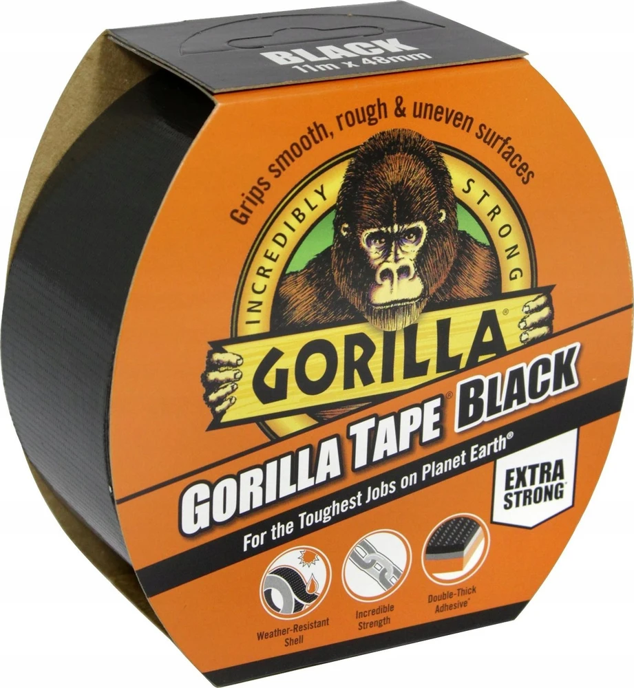 Gorilla Tape izoliacinė juosta juoda 4.77cm × 11m