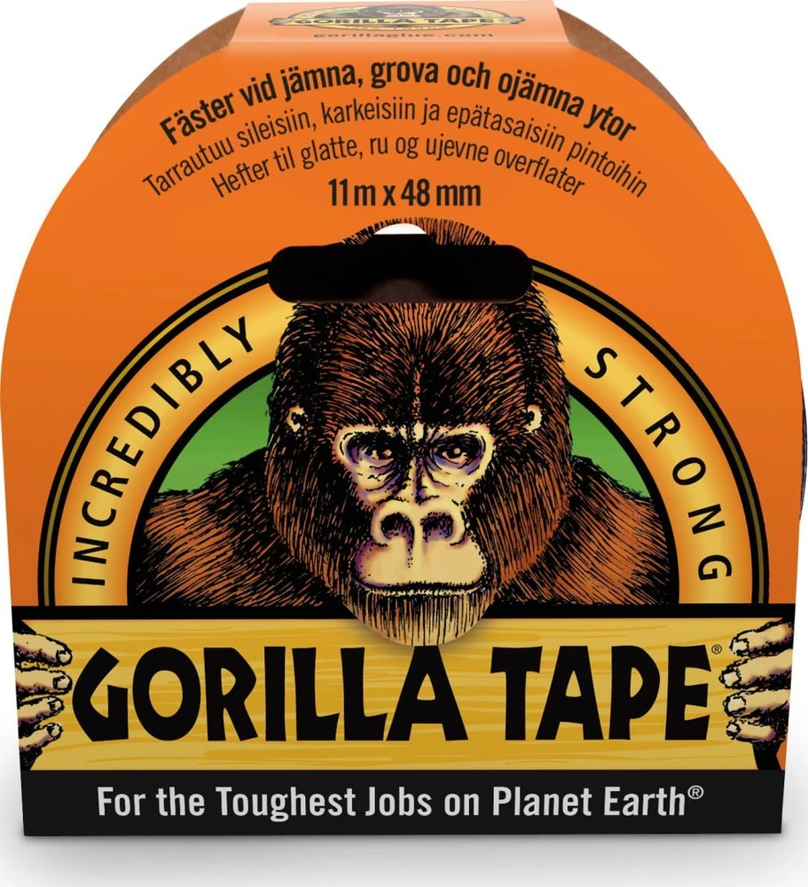Gorilla Sports lipni juosta - 48mm - Juoda - 11 m.