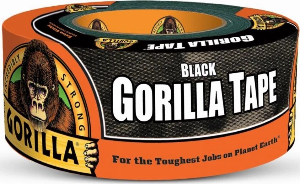 Gorilla Sports lipni juosta - 48mm - Juoda - 11 m.