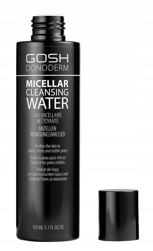 „Gosh Donoderm“ švelnus valomasis micelinis valiklis „Vanduo“ visiems odos tipams, 150 ml