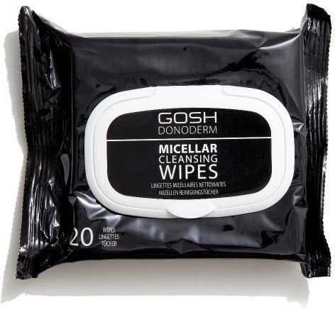 Gosh Donoderm makiažo valiklis Wipes, 20 vnt.