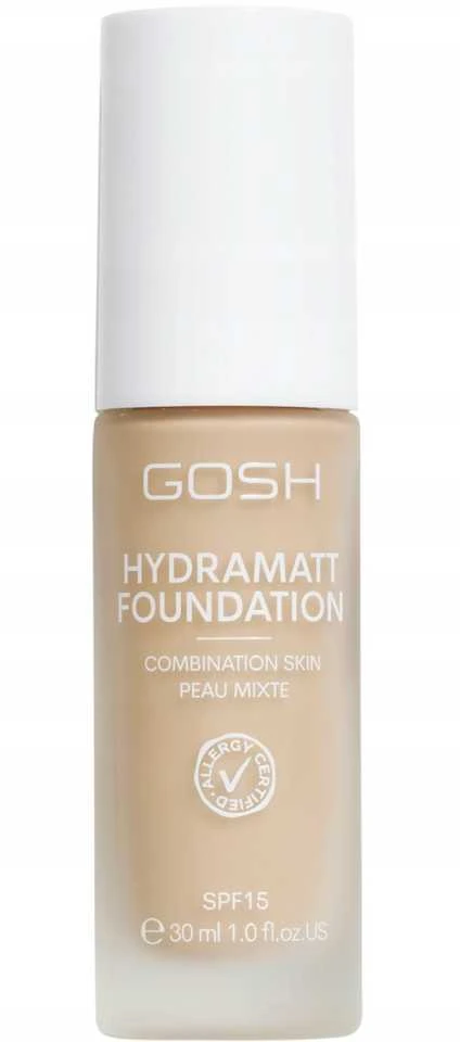 „Gosh Hydramatt“ matinis skystas makiažo pagrindas „006Y Medium Light SPF15“, 30 ml