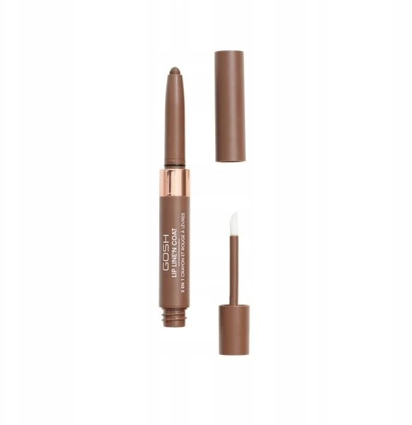 „Gosh Lip Line'n Coat Labial 2 En 1 005“ – rudasis cukrus, 2 ml