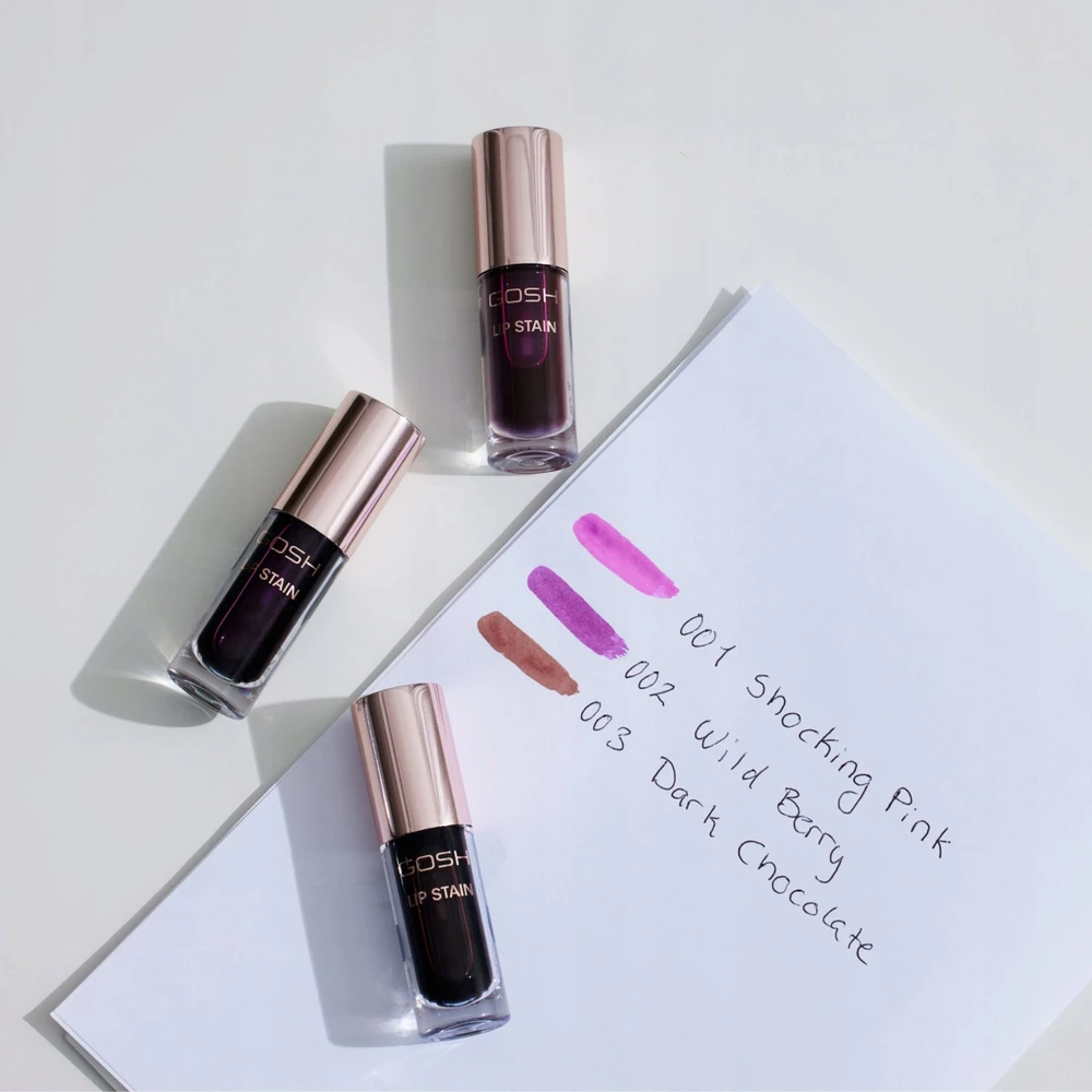 „Gosh Lip Stain“ skysti lūpų dažai „002 Wild Berry“, 3 ml