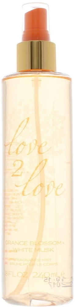 Coty Love 2 Love, Oranžinis Blossom + Baltasis Muskas, kūno purškiklis, moterims, 240 ml