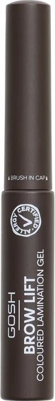 Gosh Brow Lift spalvotas laminavimo gelis 002 Dark Brown, 6 ml