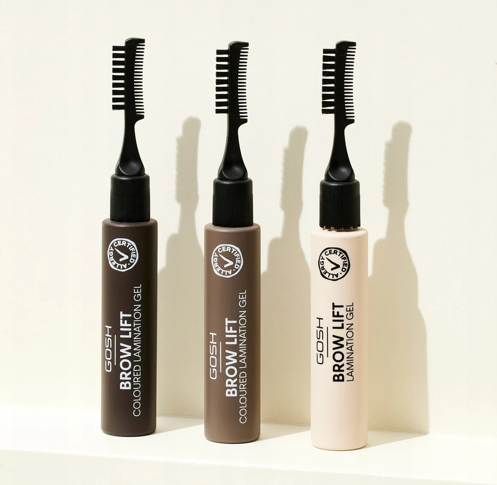 Gosh Brow Lift spalvotas laminavimo gelis 002 Dark Brown, 6 ml