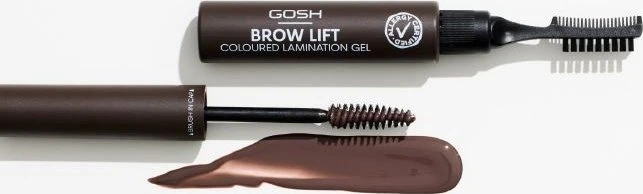 Gosh Brow Lift spalvotas laminavimo gelis 002 Dark Brown, 6 ml