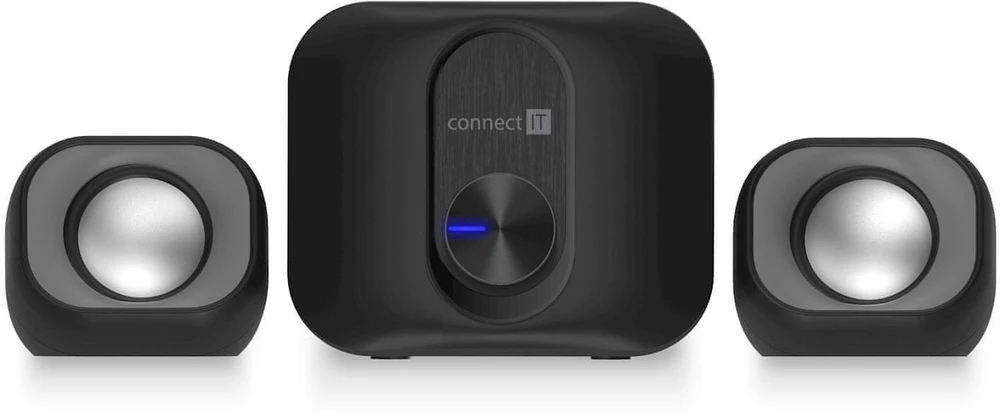 Kompiuterio kolonėlės „Connect IT Rumble PRO PC 2.1 USB 3.5mm“ garsiakalbiai, juodas (CSP-2100-BK)