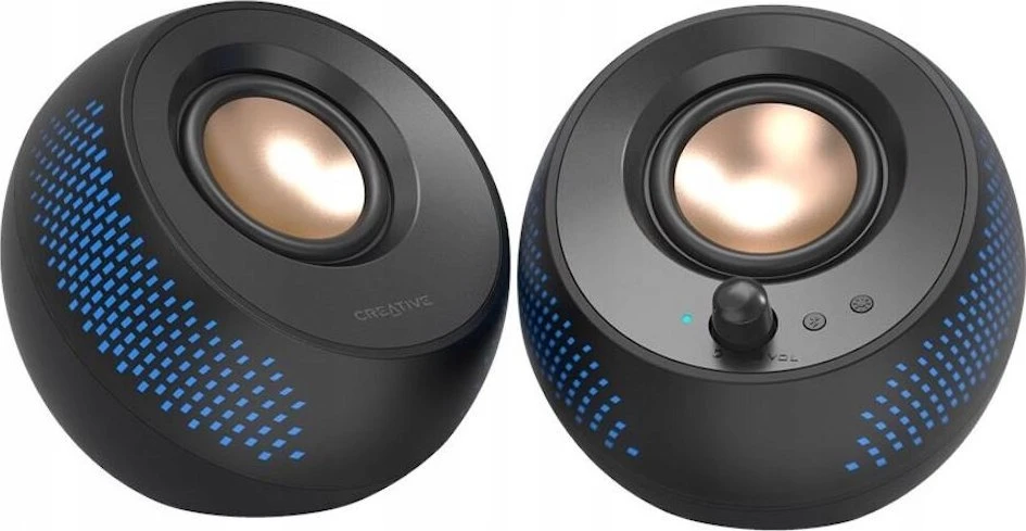 Kompiuterio kolonėlės Creative Pebble X - 2.0 USB-C kolonėlės su pritaikomu RGB apšvietimu