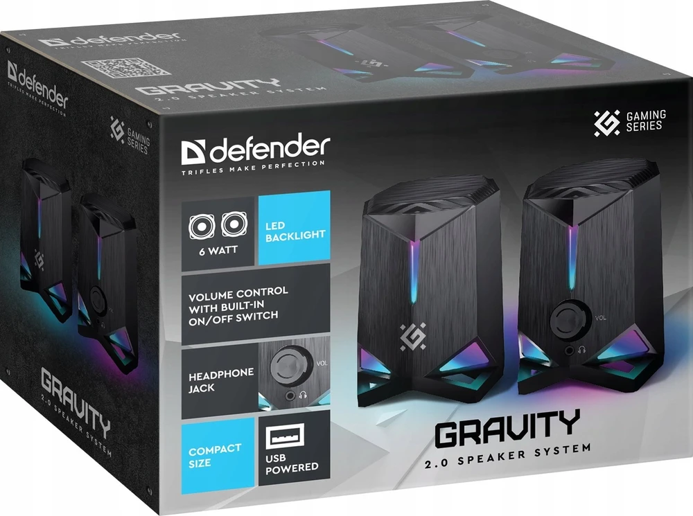 Kompiuterio kolonėlės Defender Solar 10 garsiakalbiai, 2.0, 10W, juodi, Bluetooth 5.3/AUX