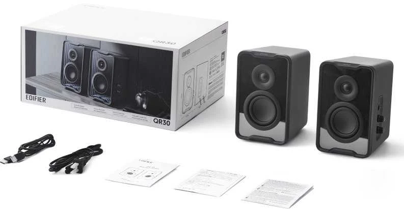 Kompiuterio kolonėlės Edifier Speaker System | QR30 | 15W+15 W | Bluetooth | Belaidė jungtis | Juodas