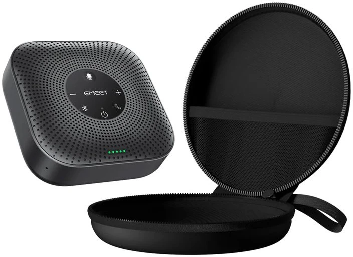 Konferencijų Garsiakalbis - EMEET OfficeCore M0 Plus 4-Mikrofonų Rinkinys, USB-C, Bluetooth, Juoda