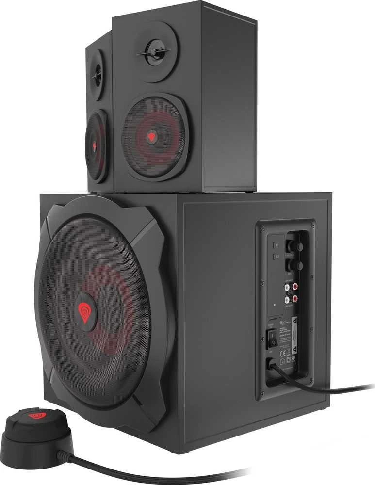 Kompiuterio kolonėlės GENESIS Helium 610BT Computer Speakers, Wired, Bluetooth, Juodas | Genesis | Helium 610BT | Bluetooth | Raudona/Juodas
