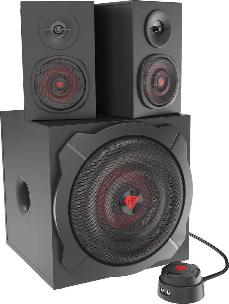 Kompiuterio kolonėlės GENESIS Helium 610BT Computer Speakers, Wired, Bluetooth, Juodas | Genesis | Helium 610BT | Bluetooth | Raudona/Juodas
