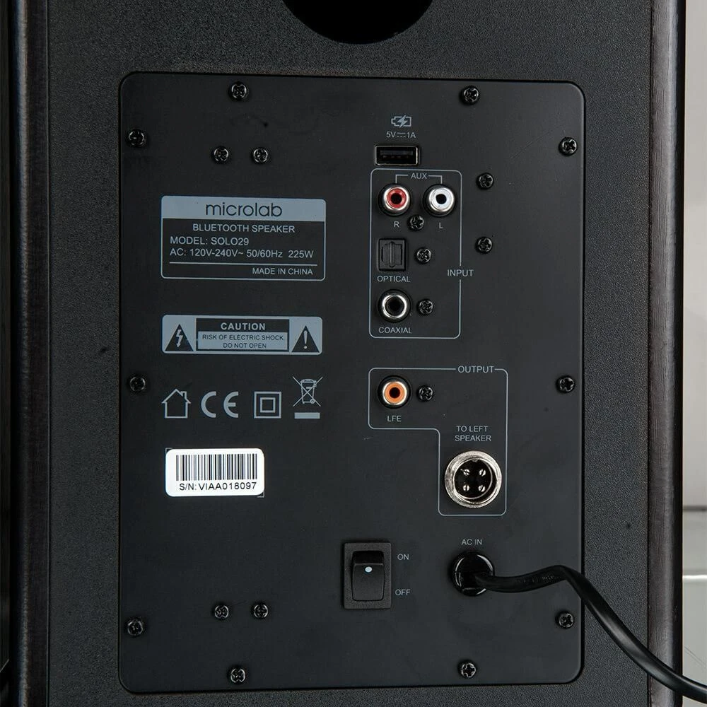 Kompiuterio kolonėlės Microlab HiFi monitorius speaker SOLO29 Bluetooth, Optical, Coaxial, 2RCA, Juodas, 225 W