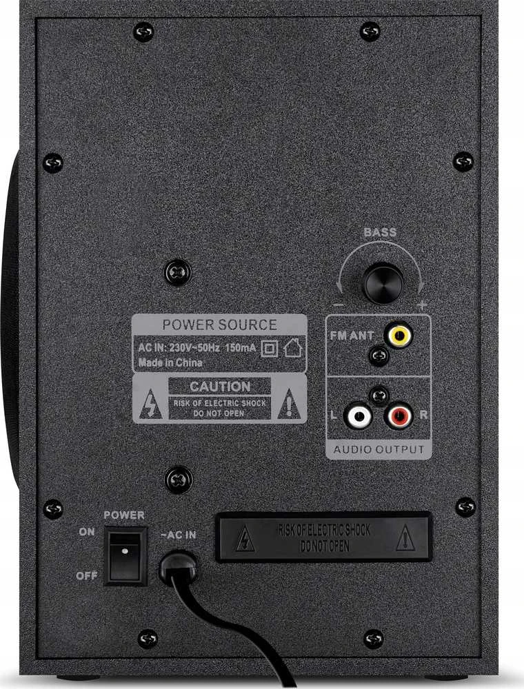 Kompiuterio kolonėlės 2.1 speakers SVEN MS-315, juodas, Bluetooth, FM, USB, Ekranas, RC unit, power output 20W+2x13W (RMS)