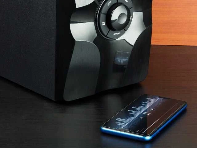 Kompiuterio kolonėlės 2.1 speakers SVEN MS-315, juodas, Bluetooth, FM, USB, Ekranas, RC unit, power output 20W+2x13W (RMS)