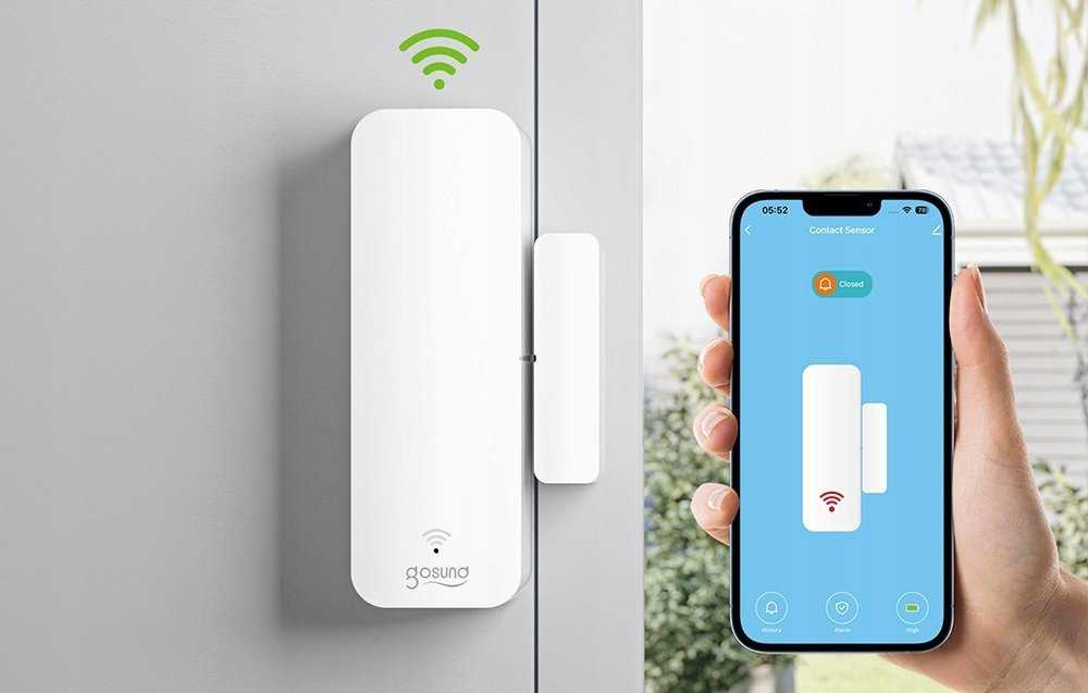 Zigbee Gosund ST18 išmanusis durų ir langų atidarymo jutiklis Tuya