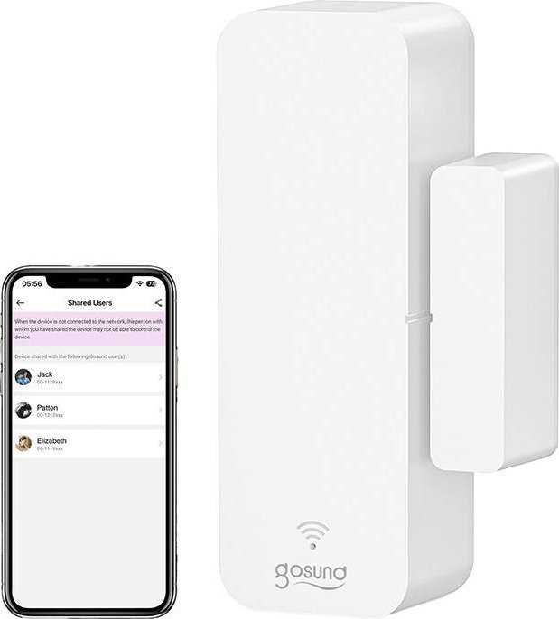 Zigbee Gosund ST18 išmanusis durų ir langų atidarymo jutiklis Tuya
