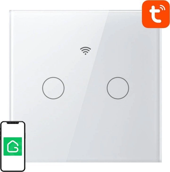 Smart Touch WiFi šviesos jungiklis Gosund SLS2 (pasirenkamas N, dvigubas)