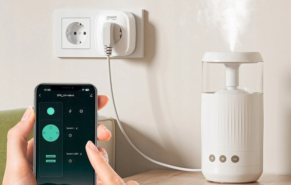 „Gosund“ išmanusis „WiFi“ / „Bluetooth“ lizdas SP6 16A USB-C 20W „Tuya“
