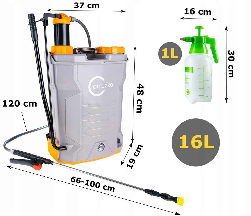 Gotel O17EA SLĖGINIS PURŠKTUVAS 2in1 AKU 16L
