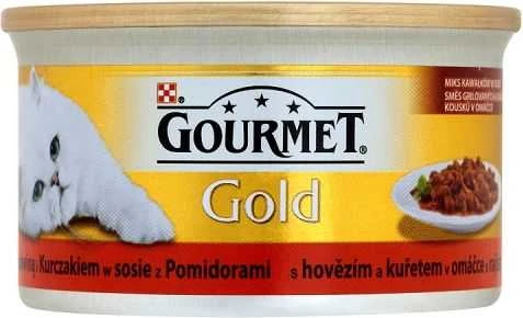 Purina Nestle Drėgnas Kačių Maistas - GOURMET GOLD Jautiena Ir Vištiena 85g
