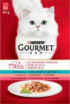 Purina Nestle Drėgnas Kačių Maistas - Gourmet Mon Petit Žuvies Mišinys 6 x 50 g