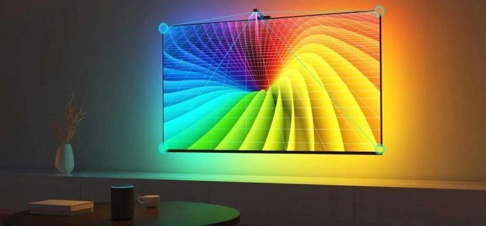 Govee TV apšvietimas 3 lite | LED juostelė | skirtas 55-65 colių televizoriui, Wi-Fi, Bluetooth, RGBIC