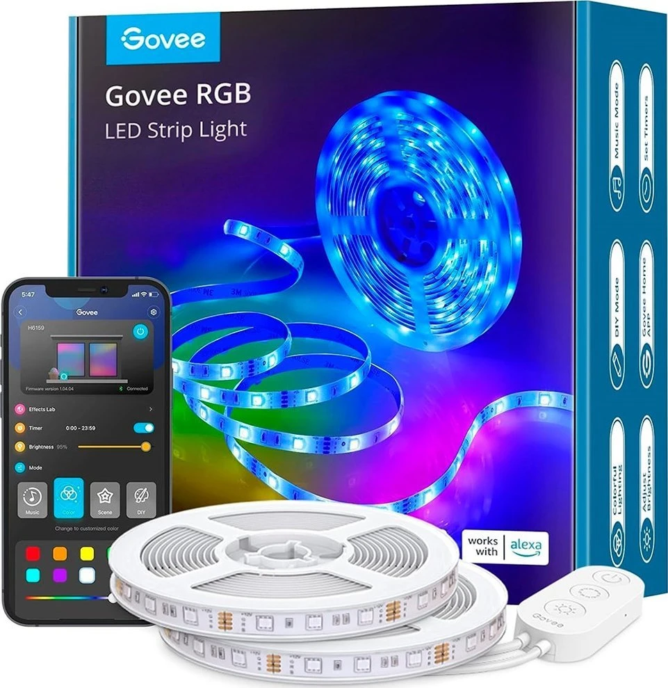 Govee H6110 RGB LED juostelės | Taśma LED | Wi-Fi, Bluetooth, RGB