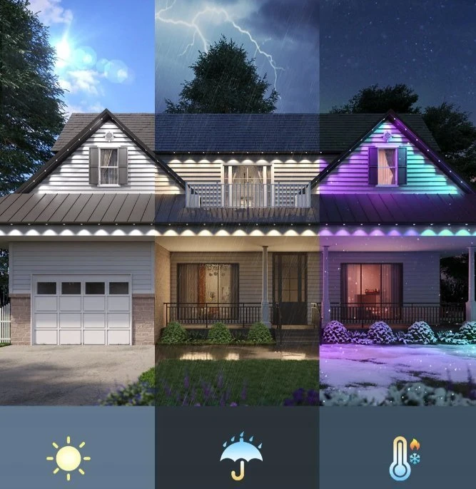 Nuolatiniai lauko šviestuvai Govee H705E Permament Outdoor Lights 2 | 30 m | LED | RGBICW, Wi-Fi, Bluetooth, IP67