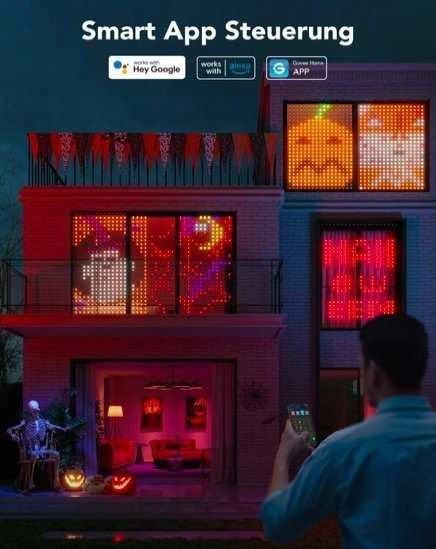 Govee H70B1 Užuolaidinis šviestuvas | LED užuolaida | „Wi-Fi“, „Bluetooth“, RGBIC, IP65