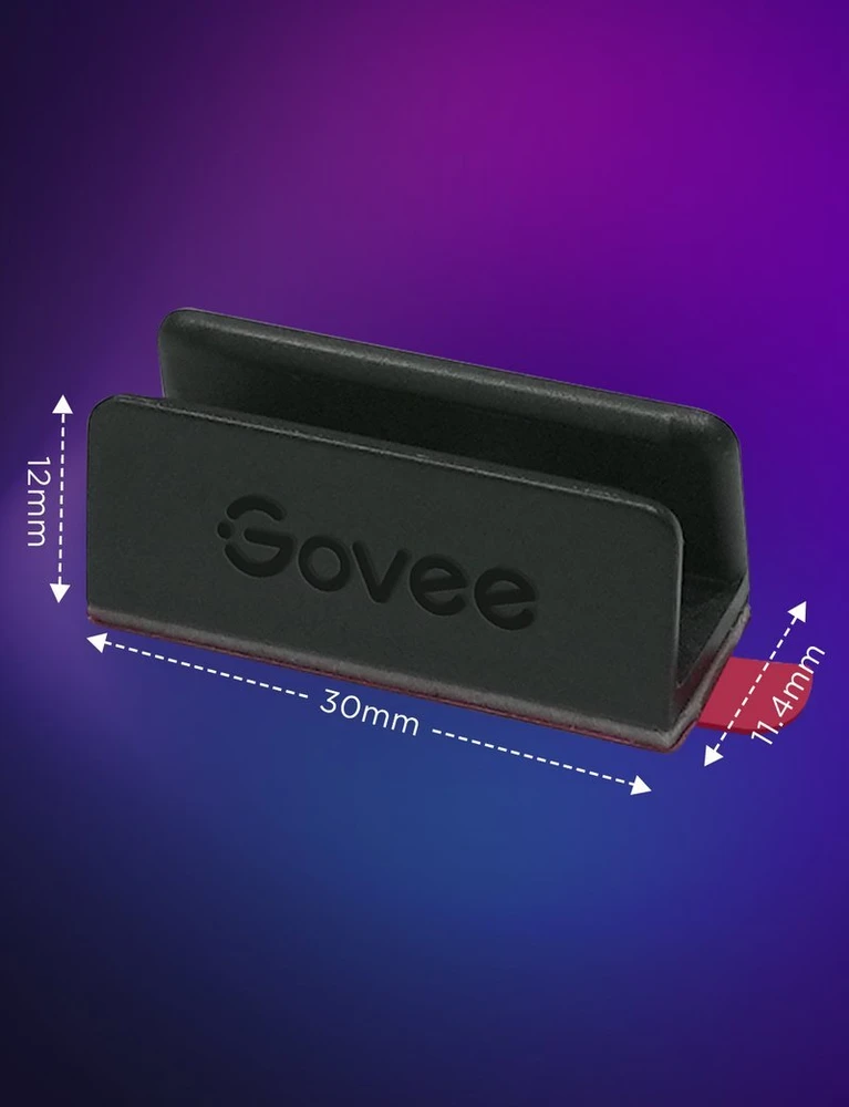 Govee Govee neoninės virvės šviestuvai, 2 laikikliai, 20 vnt., Juodas
