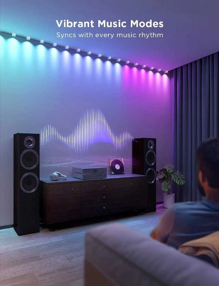 Govee H608B RGBIC styginiai apatiniai šviestuvai 3m | LED apšvietimas | RGBIC, EU kištukas