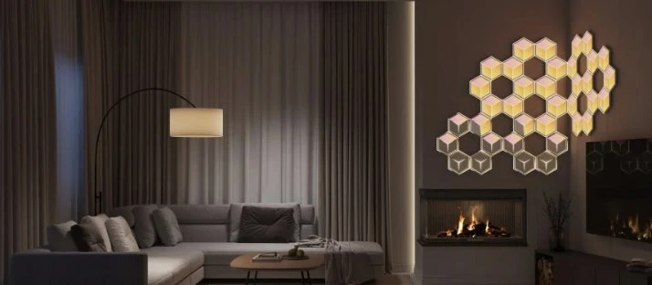 „Govee H606A Glide“ šešiakampės šviesos plokštės, itin plonos, 7 vnt. pakuotėje | LED apšvietimas | RGBIC, 2,4 GHz „Wi-Fi“, „Bluetooth“