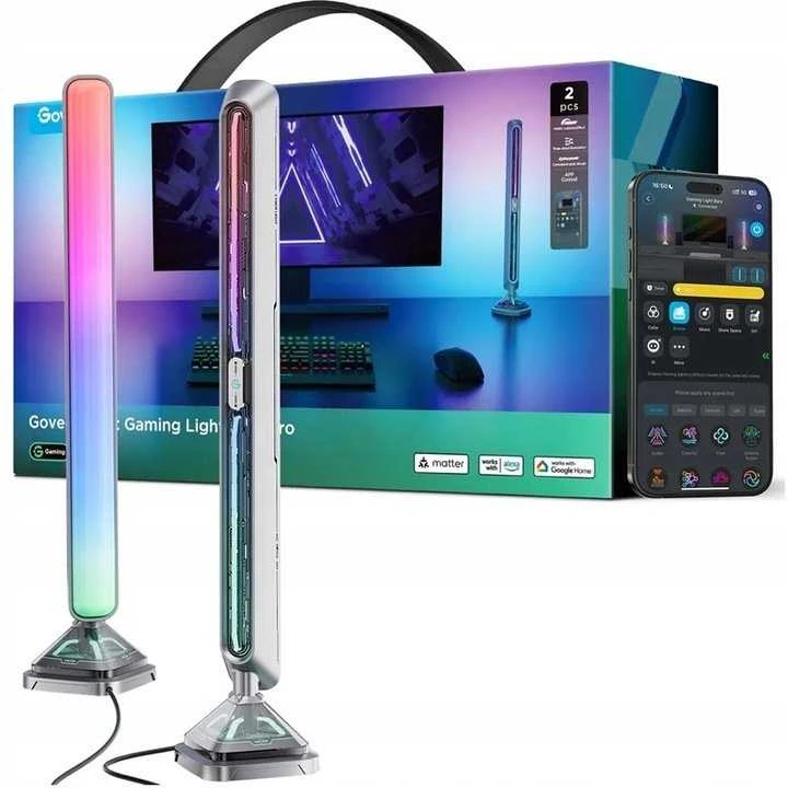 Govee H8048 žaidimų šviesos juostos Pro | Šviesos diodų šviesa | RGBIC, 2,4 GHz „Wi-Fi“ + „Bluetooth“