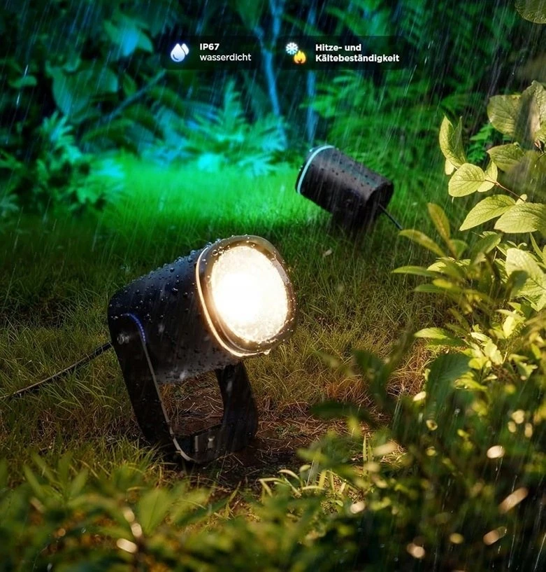 Outdoor Govee H7093 RGBICWW lauko prožektoriai | LED apšvietimas | Lauko, 750 lm, 2,4 GHz „Wi-Fi“ + „Bluetooth“