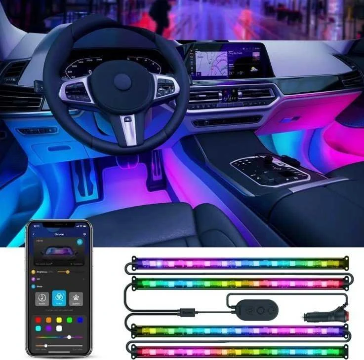Govee H7090 | Automobilio salono apšvietimas | RGBIC